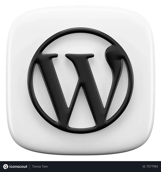 Free WordPress Logo 3D Icon
