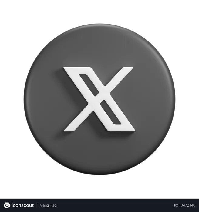 Free X Logo 3D Icon