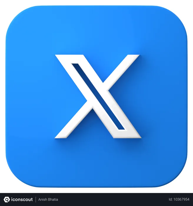 Free X Logo 3D Icon