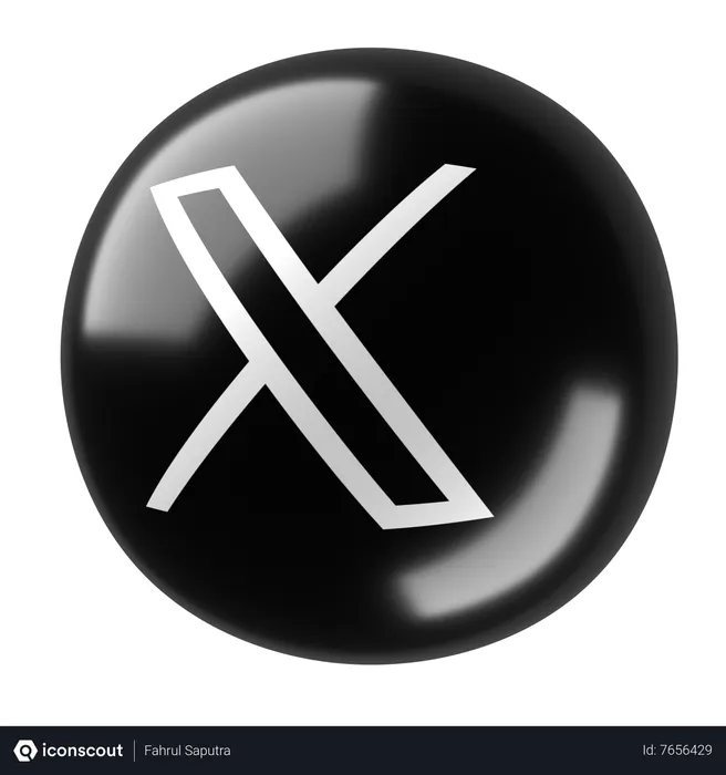 Free X Logo 3D Icon