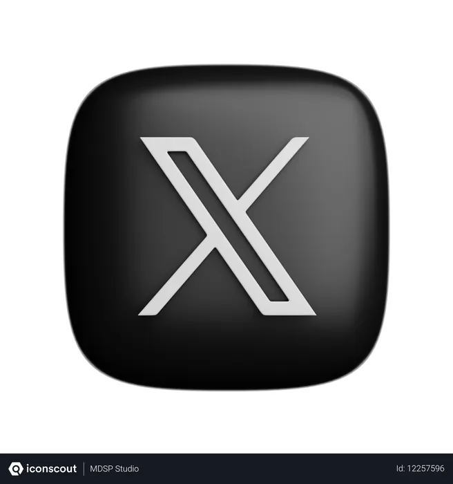 Free X Twitter Logo 3D Icon