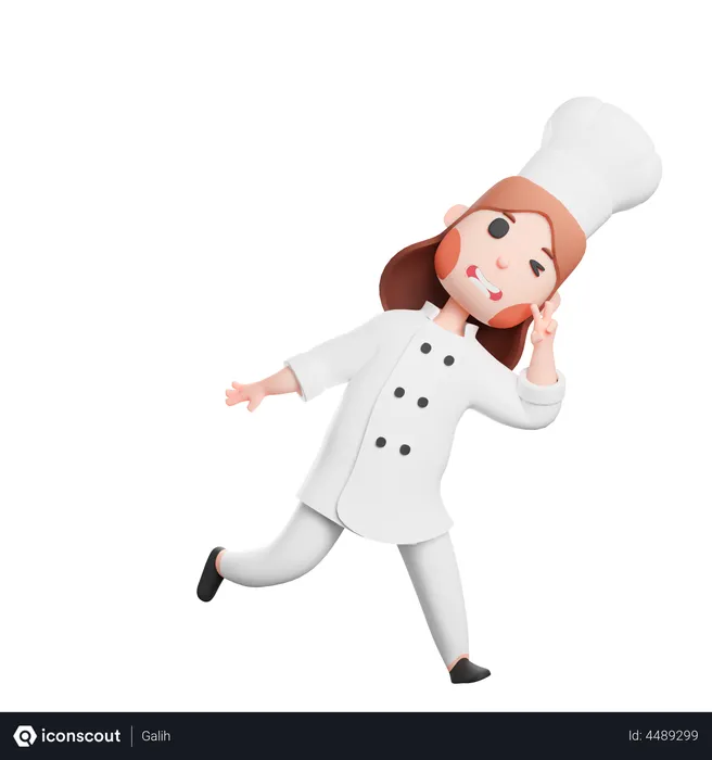 Free Young Cute Chef  3D Illustration