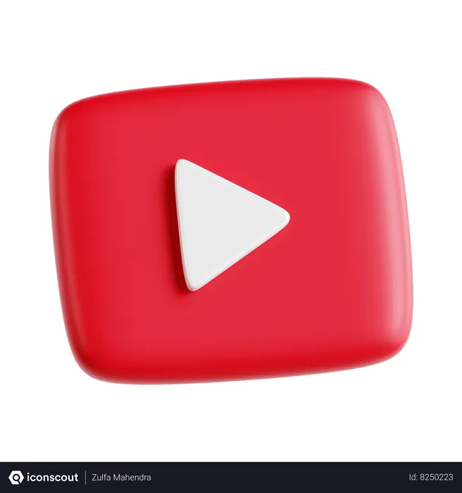 Free YouTube Logo 3D Icon