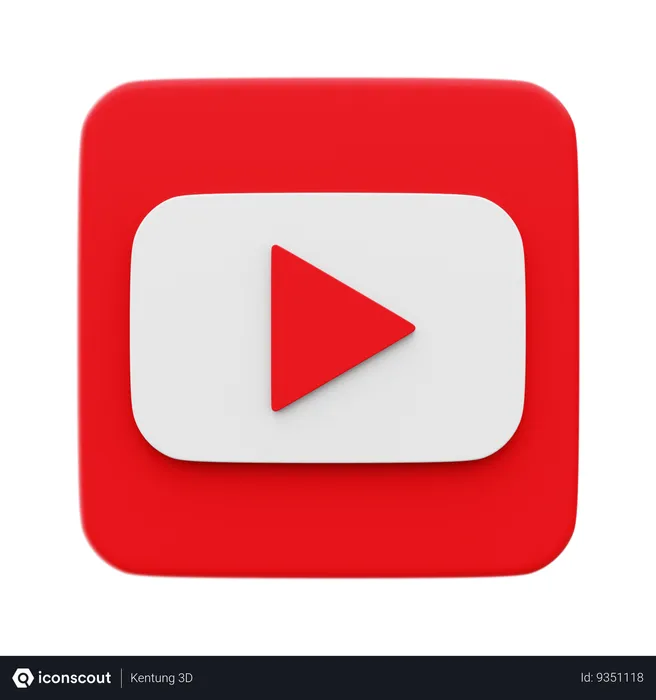 Free Youtube Logo 3D Icon