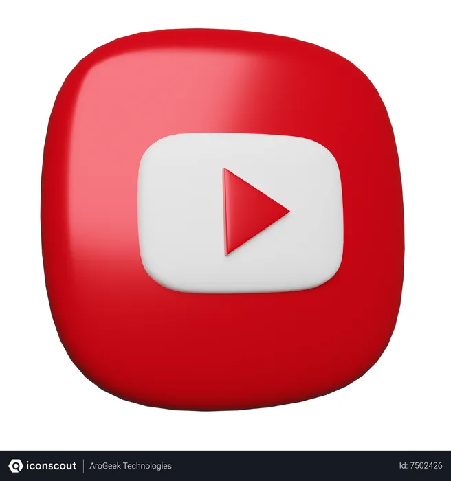 Free Youtube Logo 3D Icon