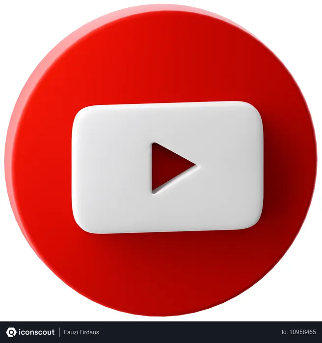 Free Youtube  3D Icon