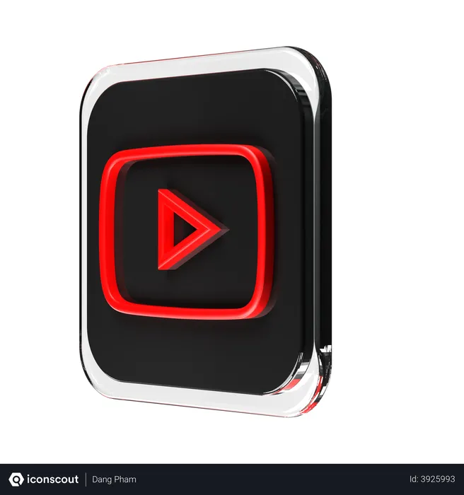 Free YouTube Logo 3D Logo