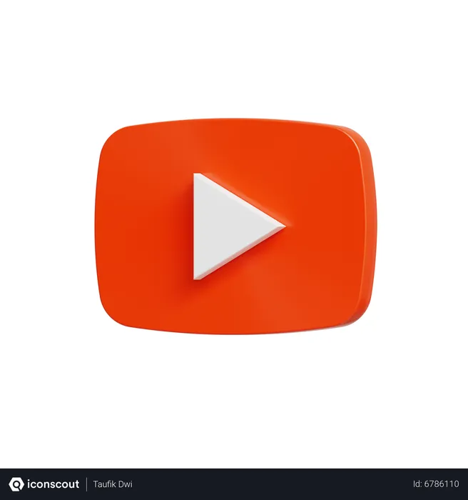 Free YouTube Logo 3D Icon