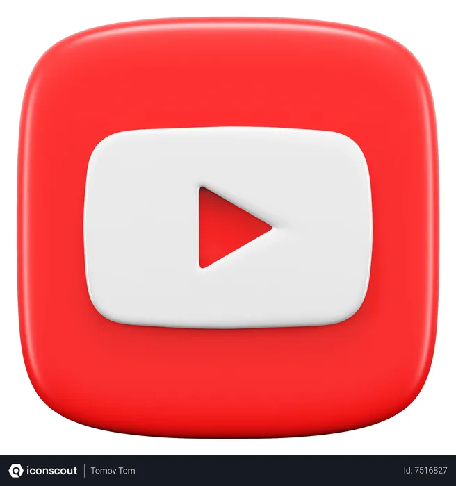 Free YouTube Logo 3D Icon