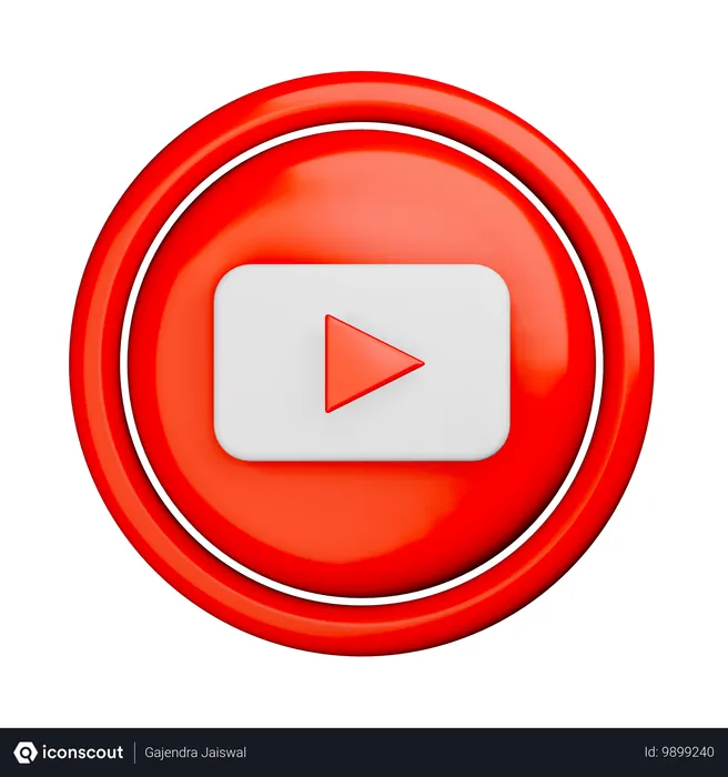 Free Youtube Logo 3D Icon - Free Download Logos 3D Icons | IconScout