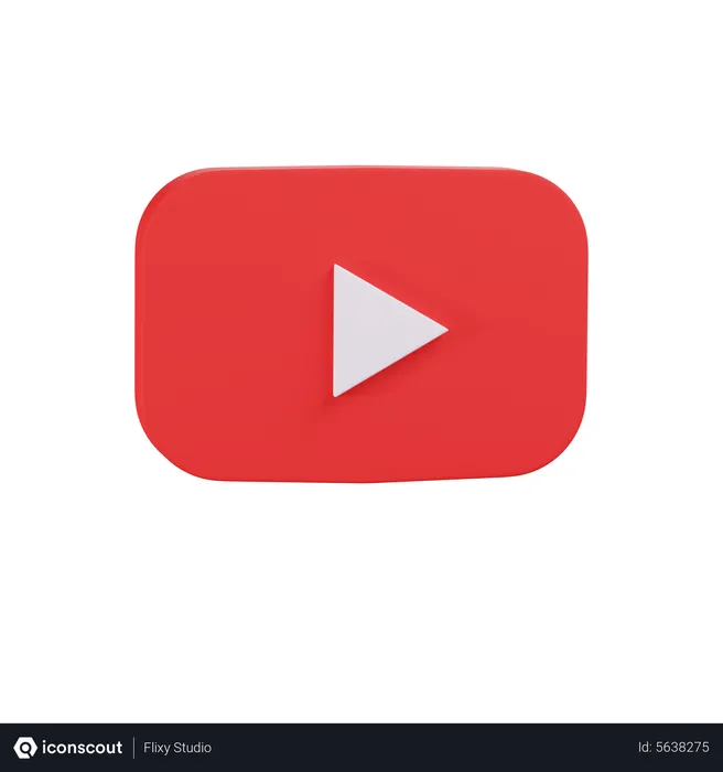 Free Youtube logo Logo 3D Icon