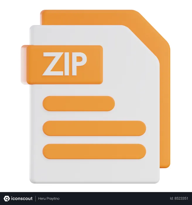 Free ZIP File  3D Icon