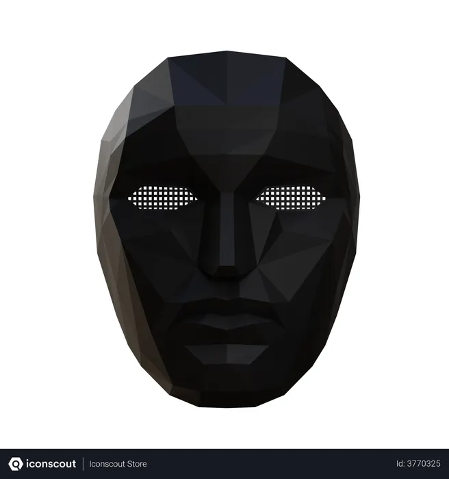 Free Front Man Mask  3D Illustration