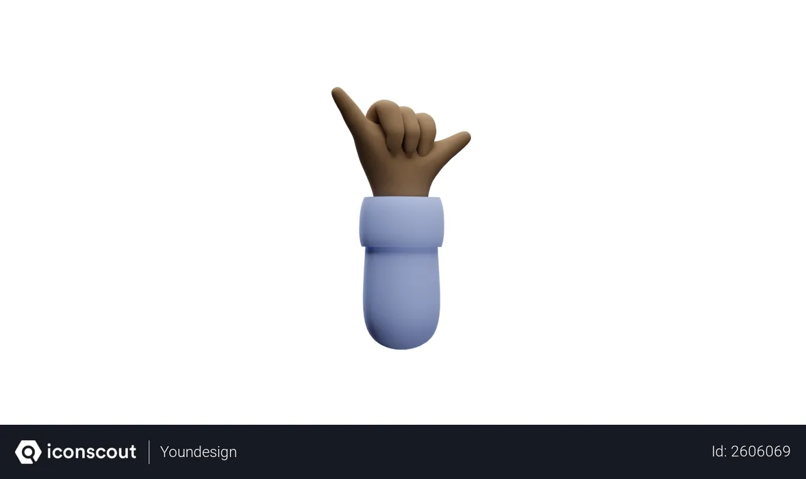Free Gang hand gesture  3D Illustration