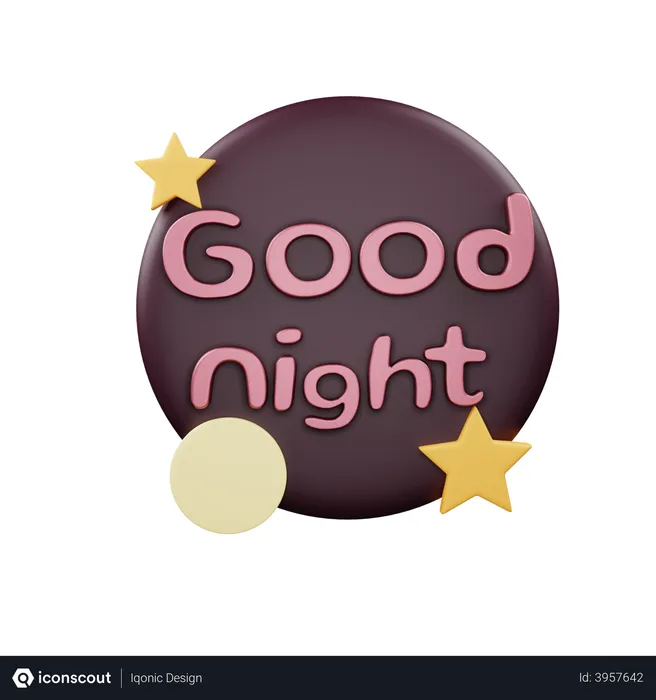 Free Good Night  3D Illustration