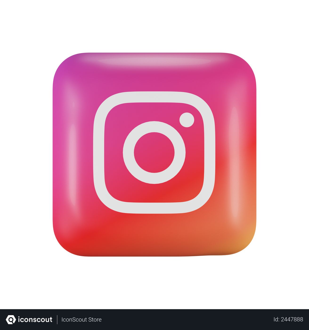 Free Instagram Logo 3D download in PNG, OBJ or Blend format