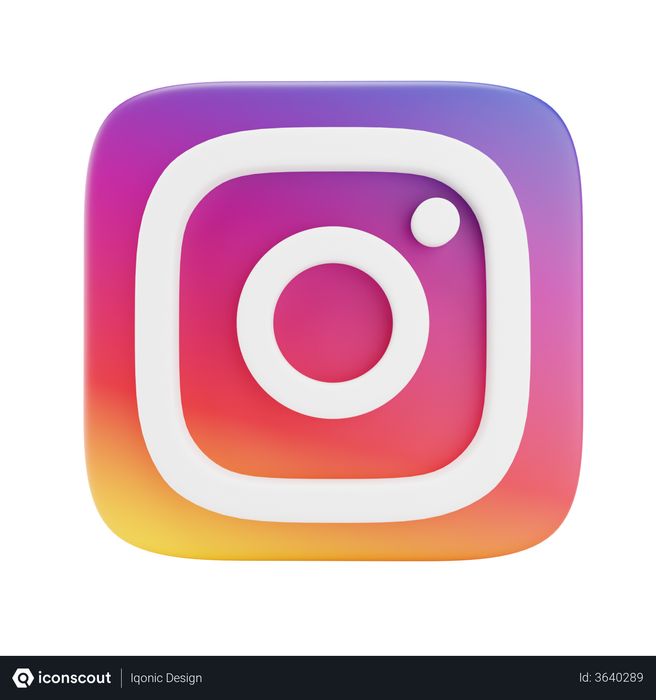 Free Instagram Logo 3D Illustration download in PNG, OBJ or Blend format