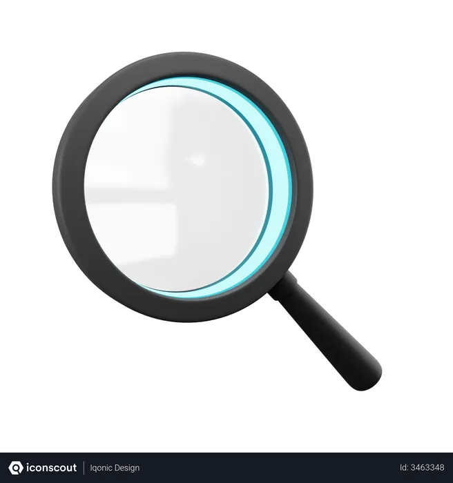 Free Magnifying Glass  3D Illustration