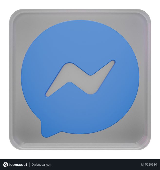 Free Messenger Logo 3D Icon download in PNG, OBJ or Blend format