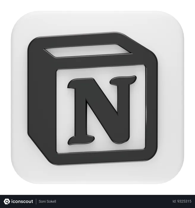 Free Notion Logo 3D Icon