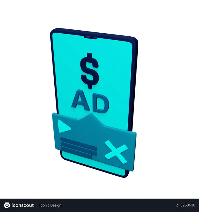 Free Paid advertisement  3D Illustration