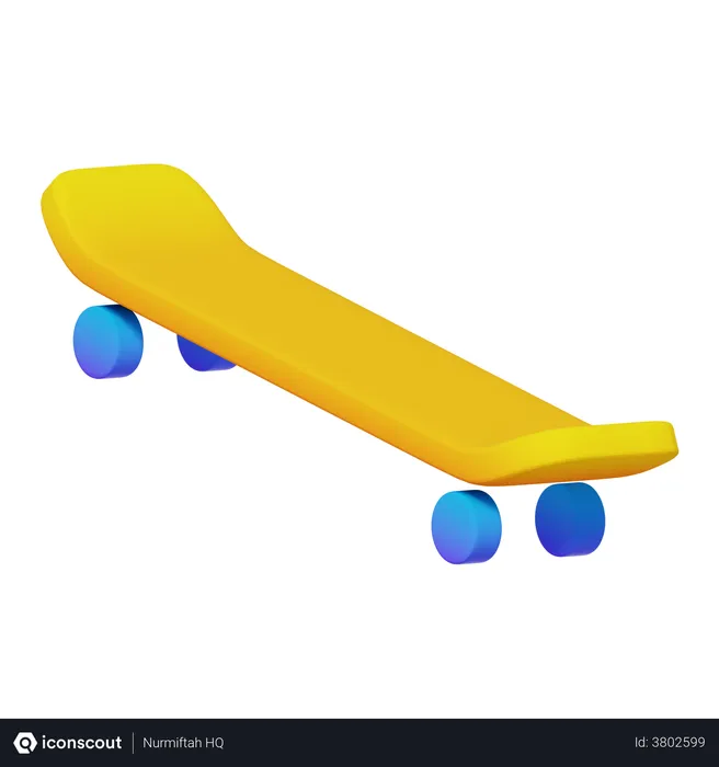 Free Skateboard  3D Illustration