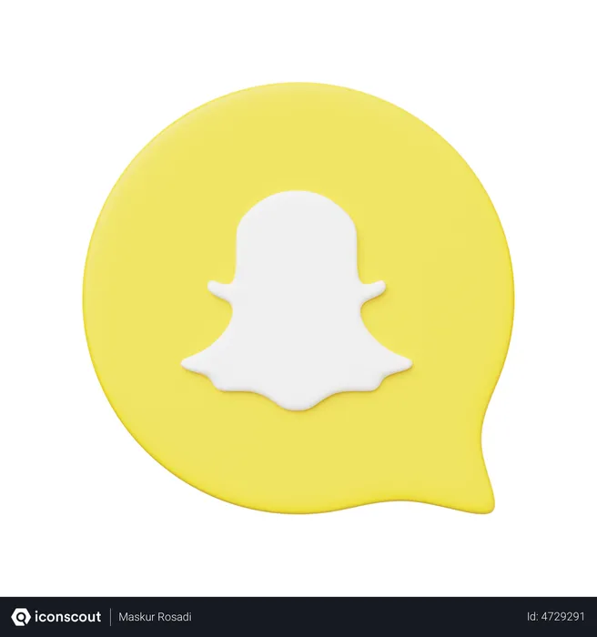 Free Snapchat Logo 3D Logo