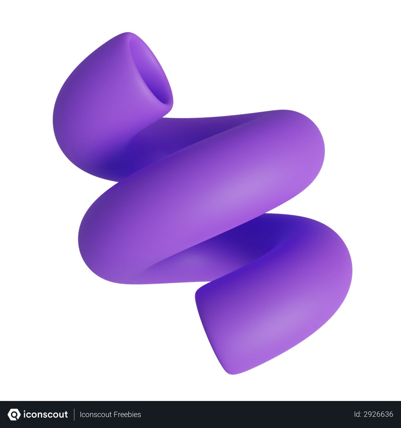 Free Squigly Line 3D Illustration download in PNG, OBJ or Blend format