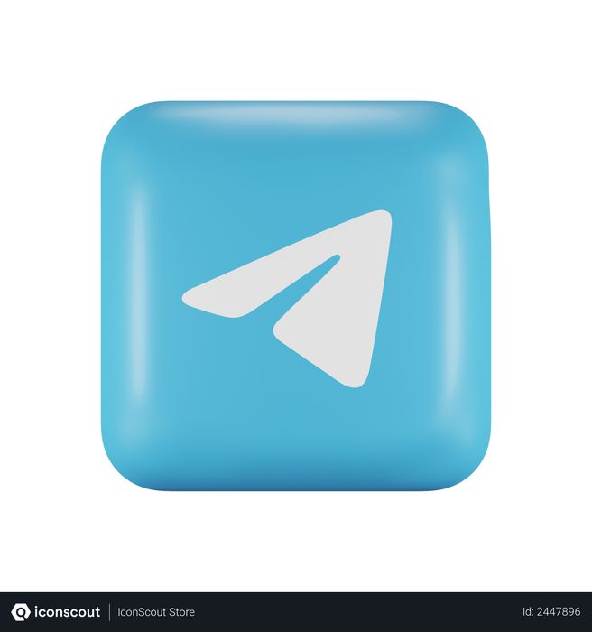 Telegram Logo 3D Illustration