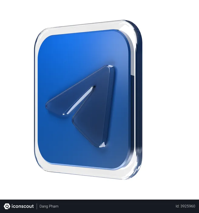 Free Telegram Logo 3D Logo