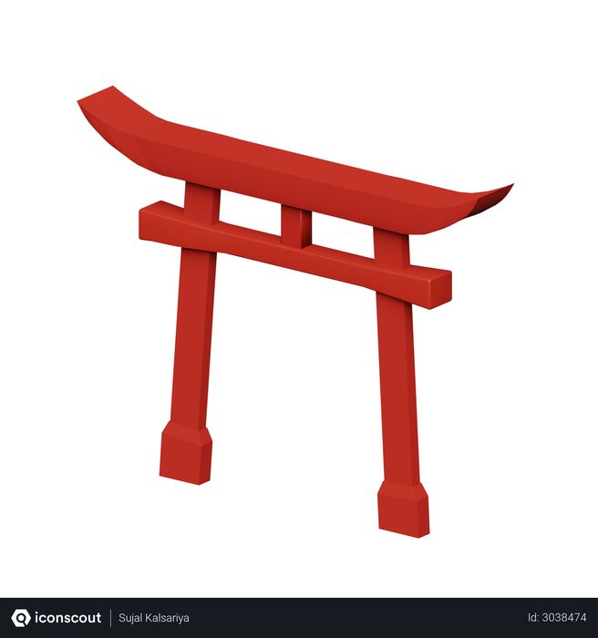 Torii Gate 3D Illustration