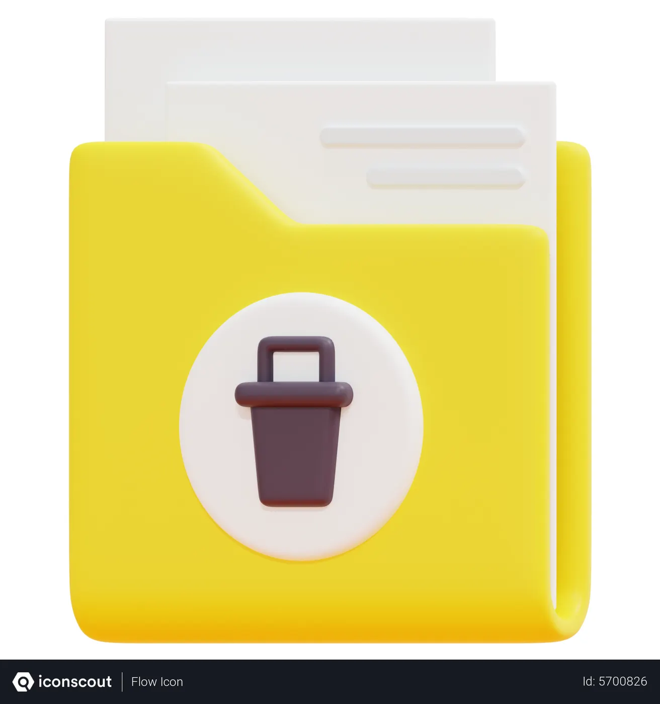 Free Trash Folder 3D Icon Free Download Files & Folders 3D Icons