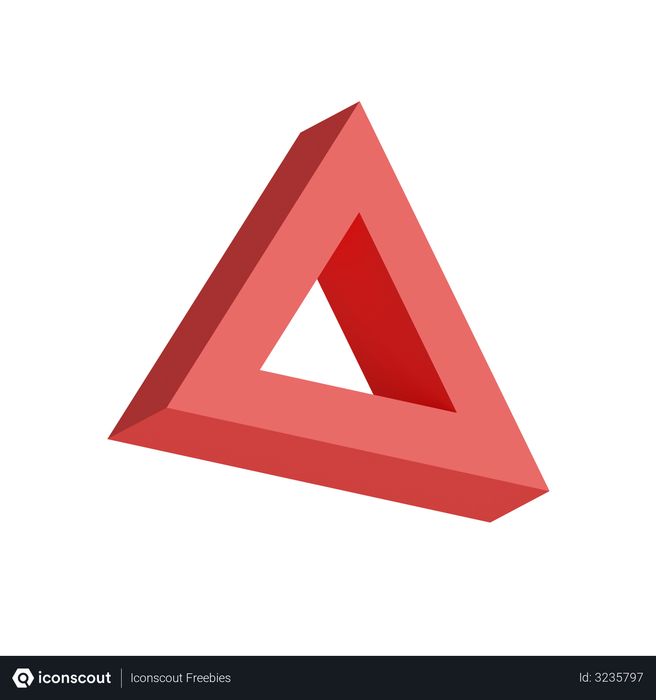 Free Triangle 3D Illustration download in PNG, OBJ or Blend format