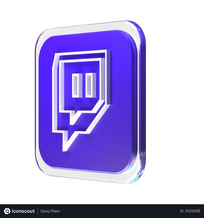 Free Twitch Logo 3D Logo