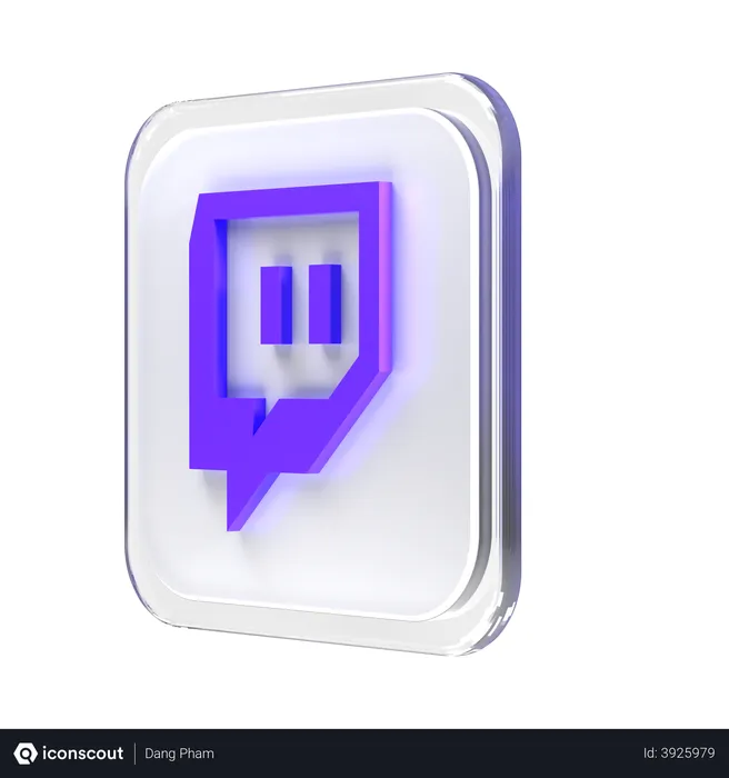 Free Twitch Logo 3D Logo