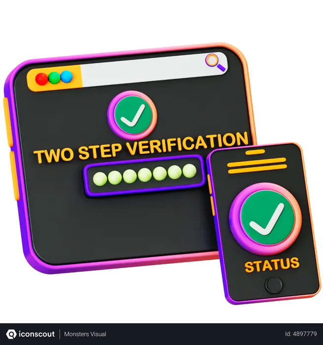 Free Two Step Verification  3D Icon