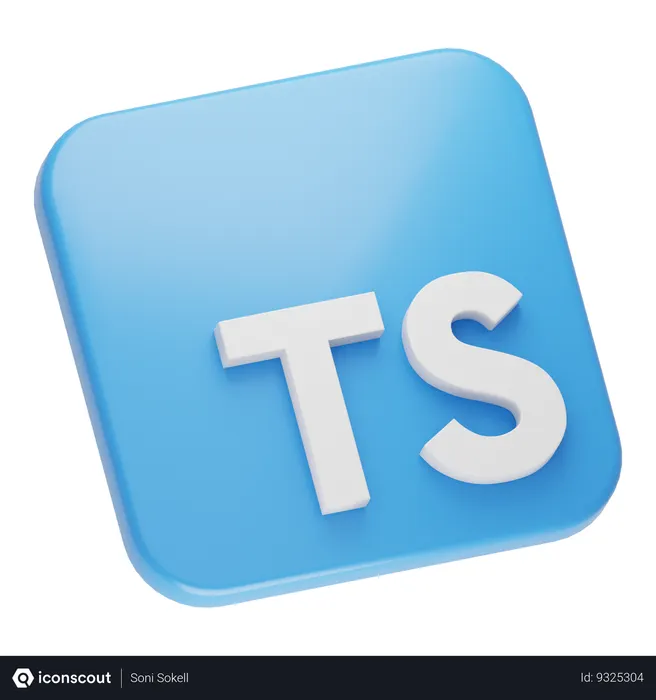 Free TypeScript Logo 3D Icon