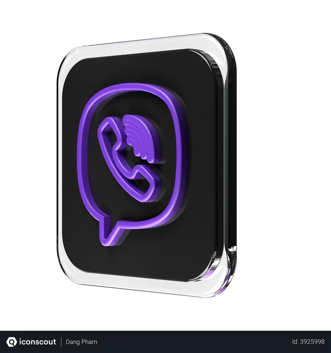 Free Viber Logo 3D Logo