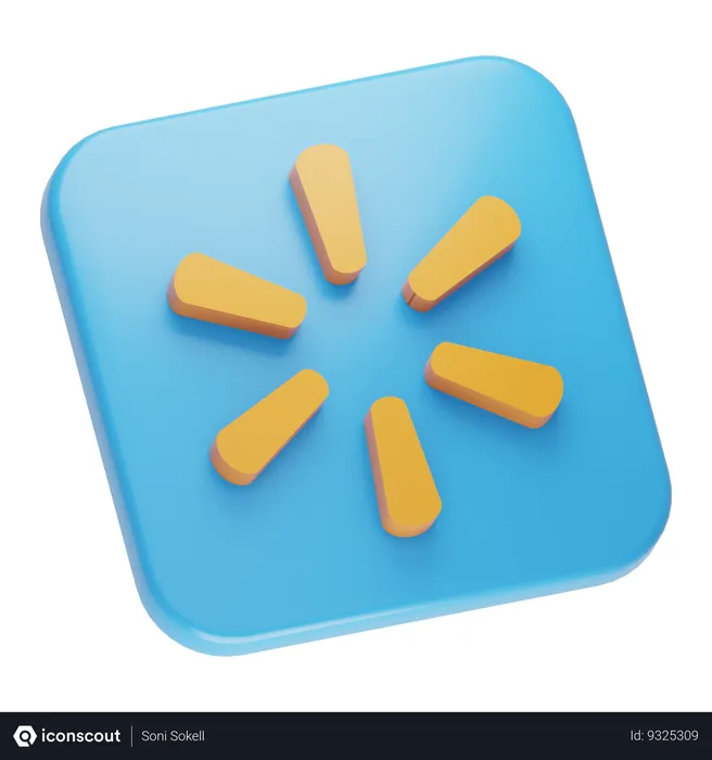 Free Walmart Logo 3D Icon