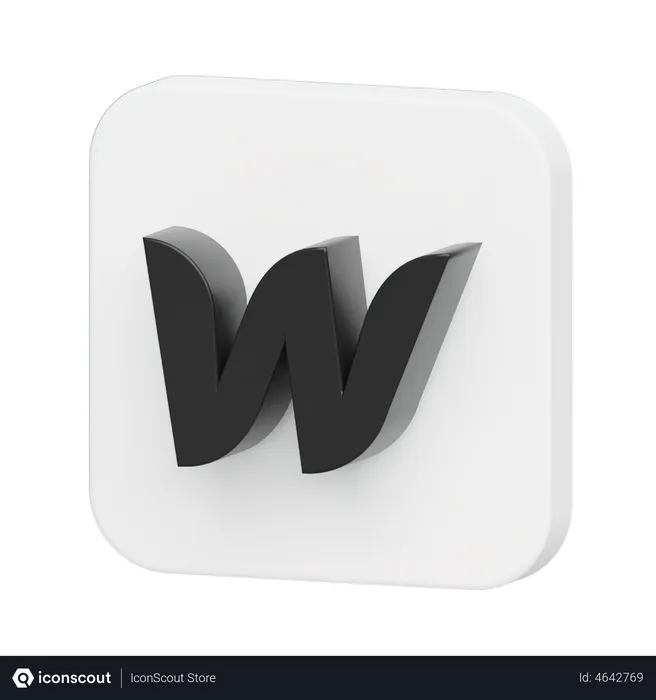 Free Webflow Logo Logo 3D Logo