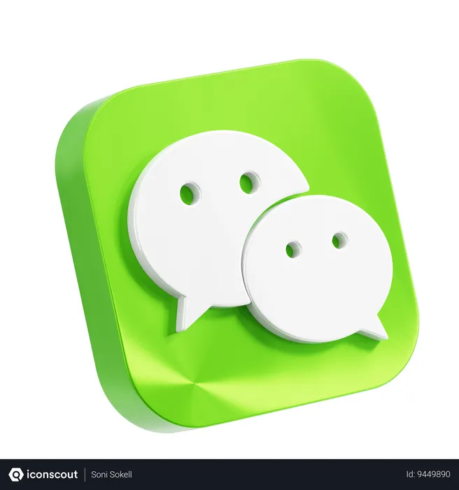 Free Wechat Logo 3D Icon