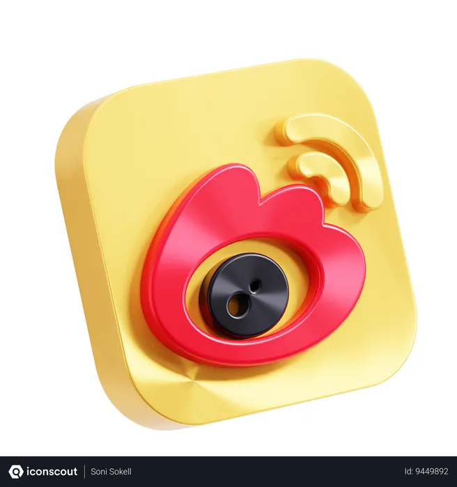 Free Weibo Logo 3D Icon