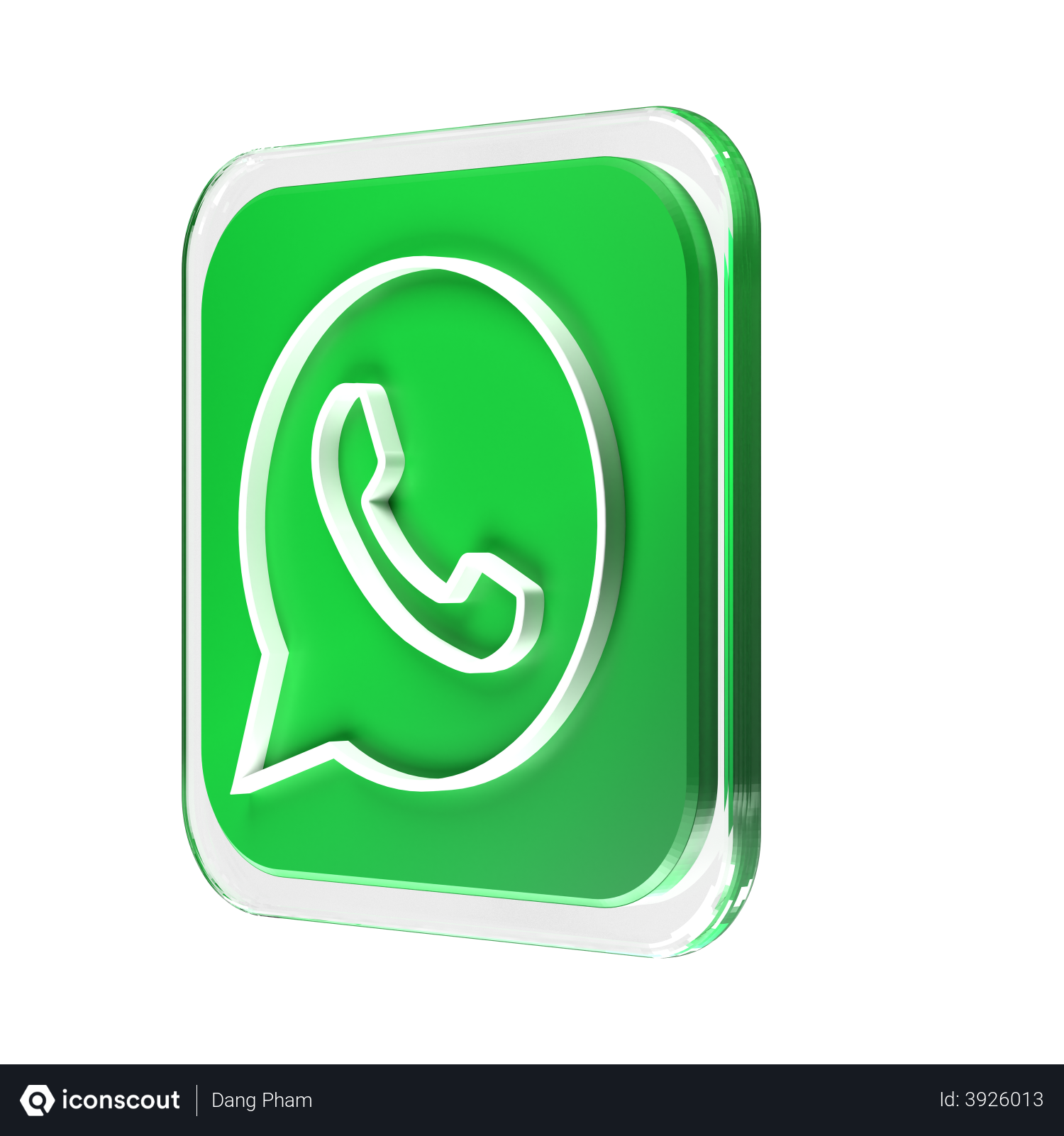 3D whatsapp ICON - TEXTURED AND READY 3D model 3D model | CGTrader