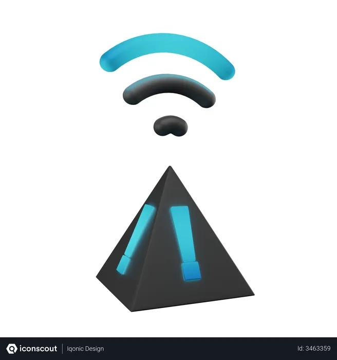 Free Wifi Tower  3D Illustration