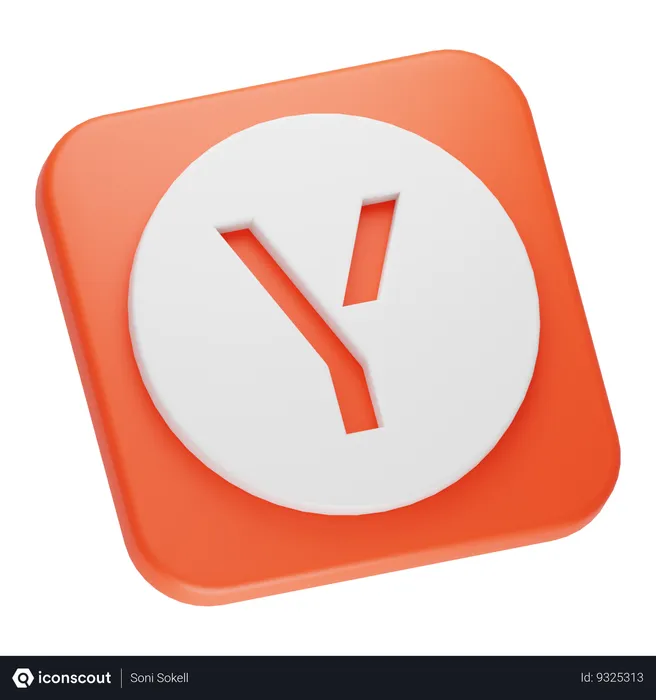 Free Yandex Logo 3D Icon