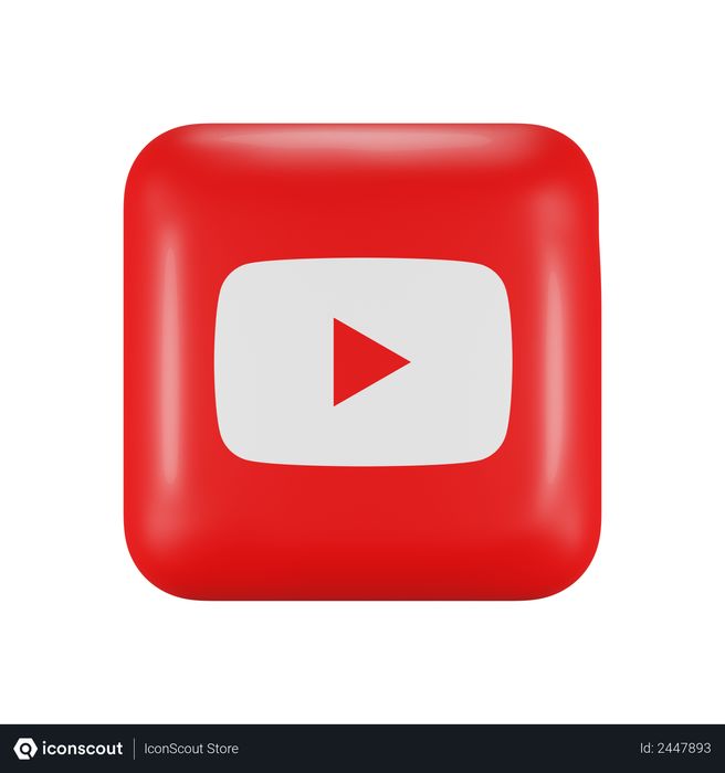 Free Youtube Logo 3d Illustration Download In Png Obj Or Blend Format