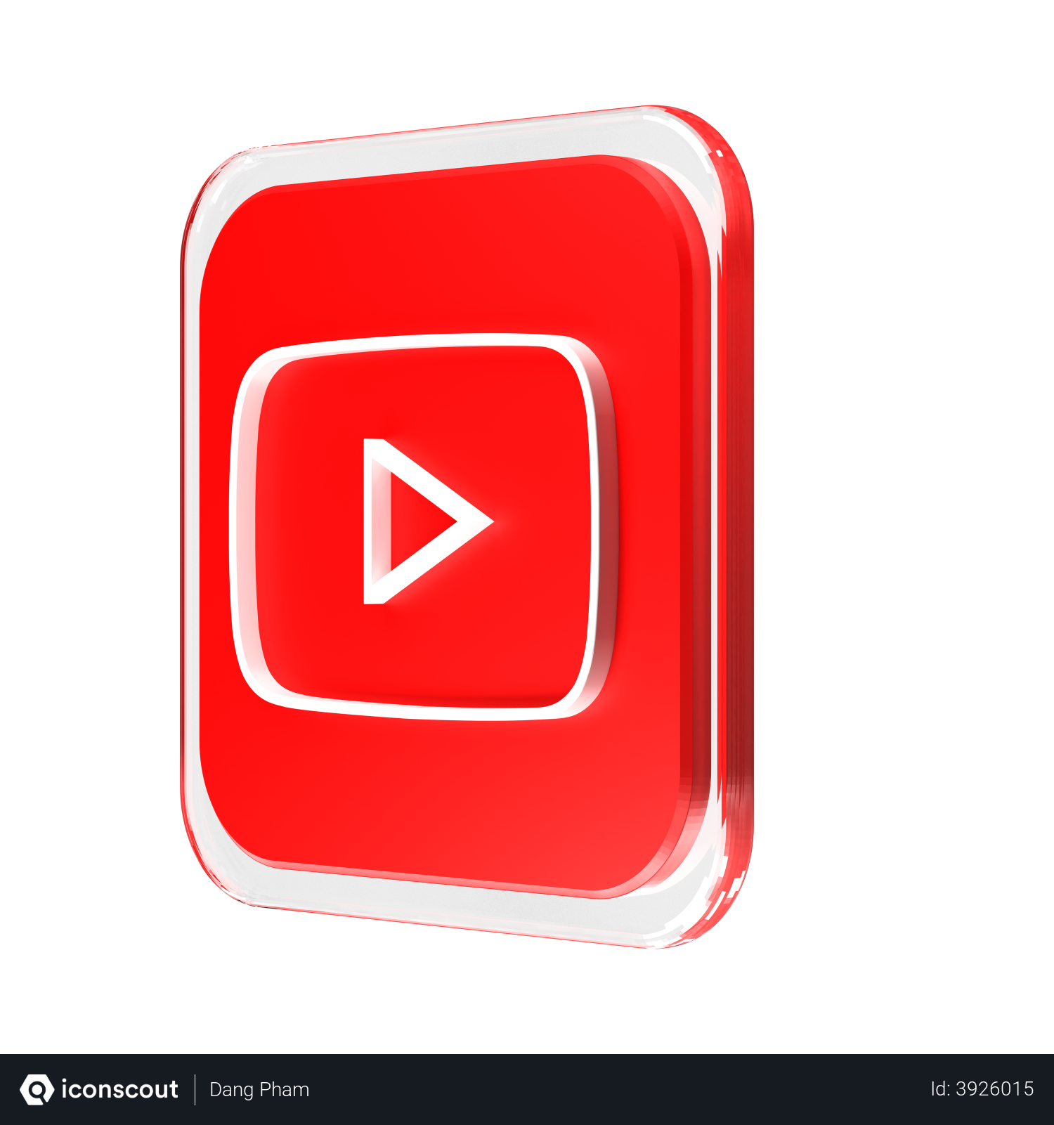 Free 3D Youtube Logo SVG, PNG Icon, Symbol. Download Image.