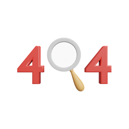 404 Error 3D Illustration