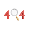 404 error 3d illustration