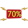graphics of 70 percent off